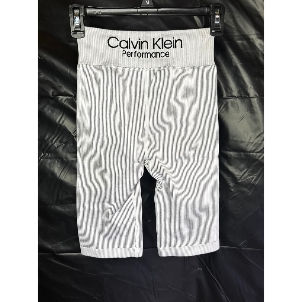 Calvin Klein Performance white ribbed bike‎ shorts